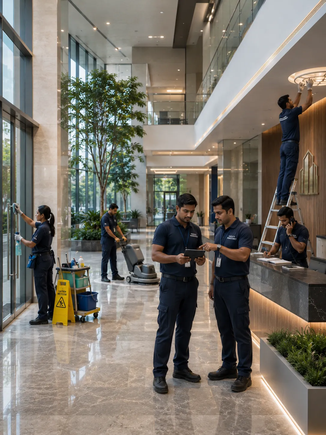 Integrated facility management on site in Bangalore